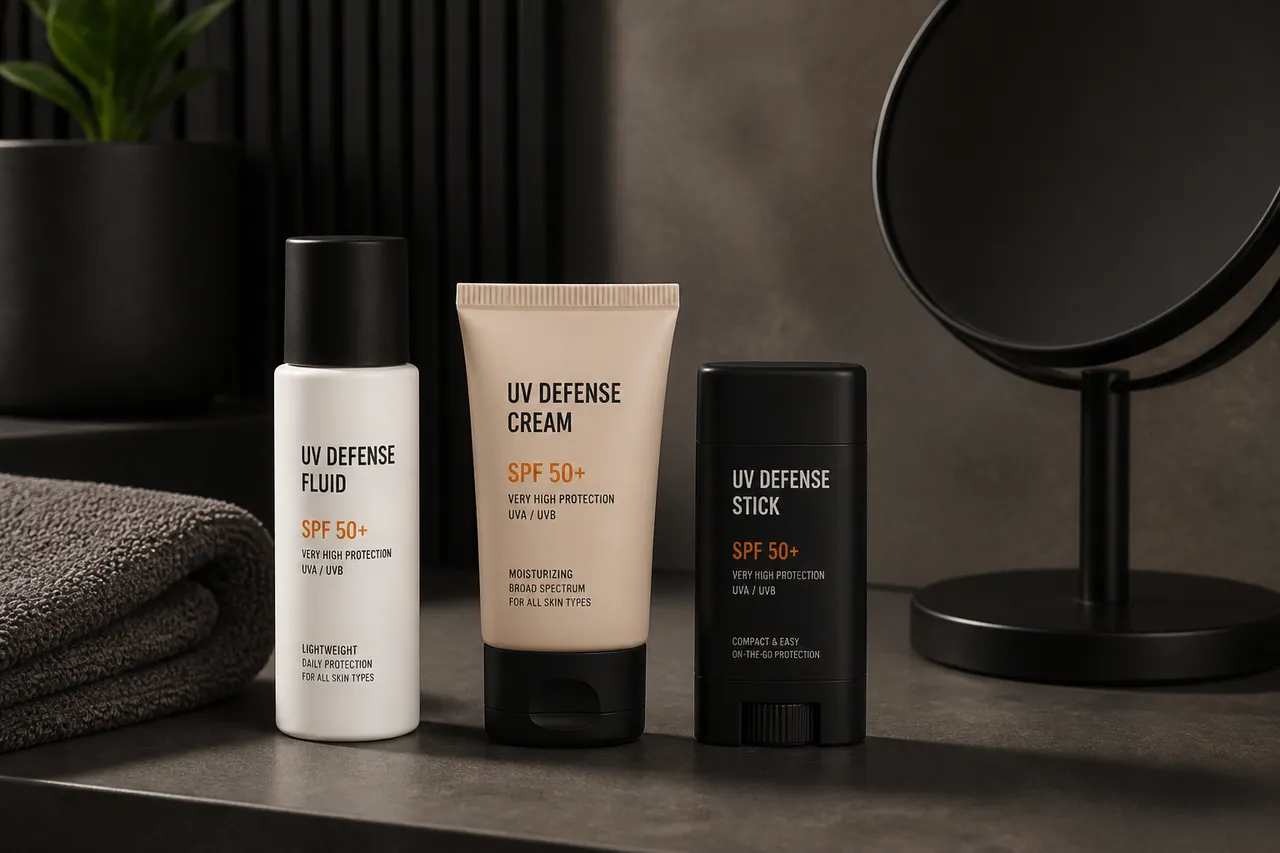 comparație fluid cremă stick SPF pentru bărbați