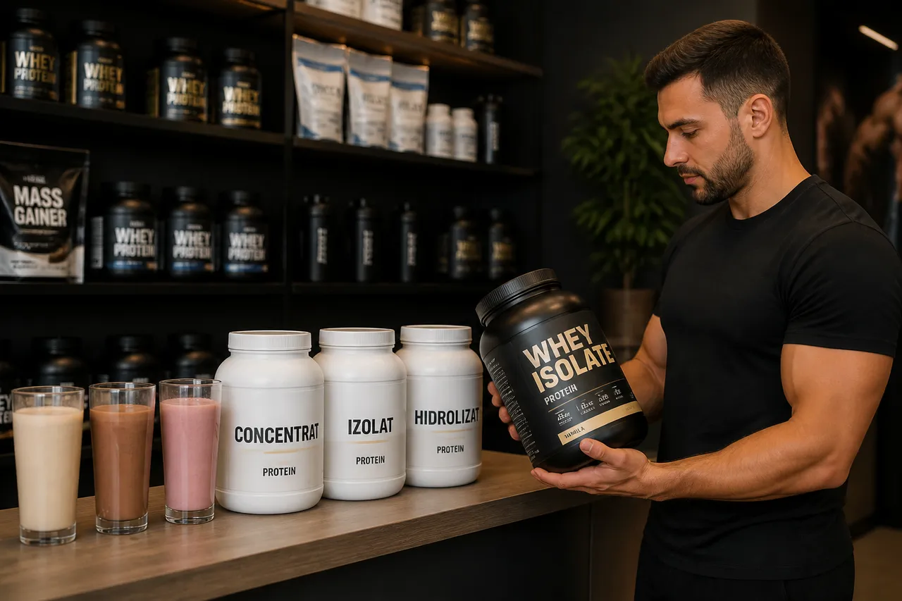 comparație între whey concentrat izolat și hidrolizat