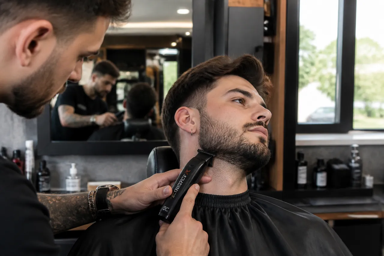 Contur de barbă realizat cu Stylecraft Instinct X