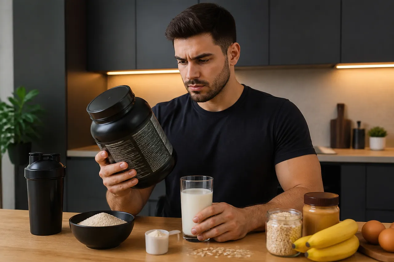 proteină whey din zer și pudră proteică pentru bărbați