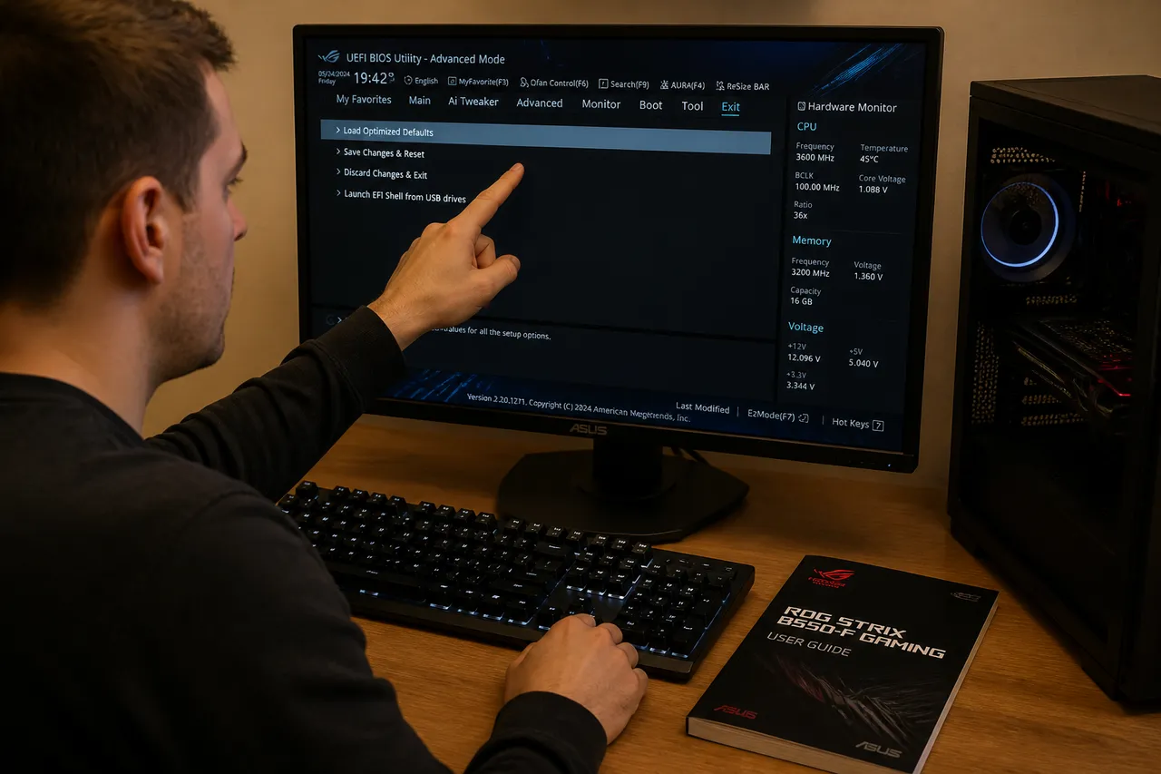 resetare setări BIOS valori implicite UEFI