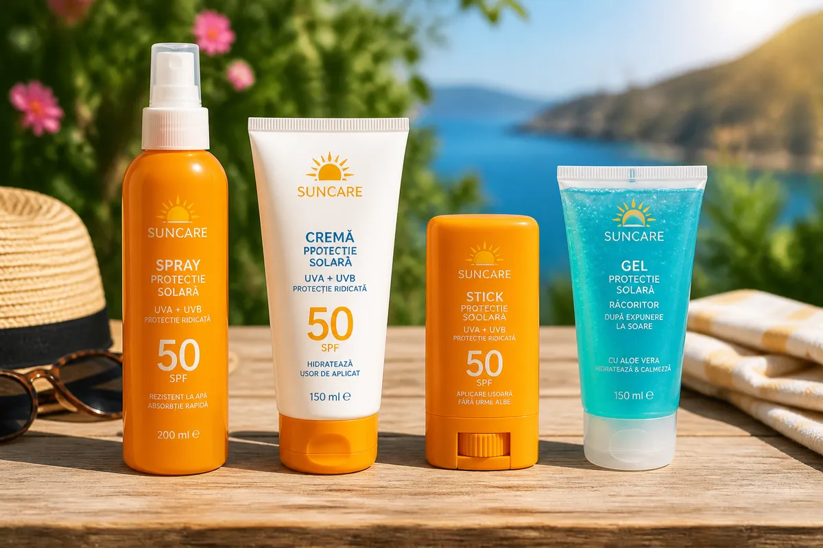 tipuri produse solare comparație bărbați