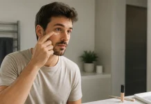 Corectorul sub ochi arată natural când controlezi cantitatea și fixarea Corectorul sub ochi arată natural când controlezi cantitatea și fixarea