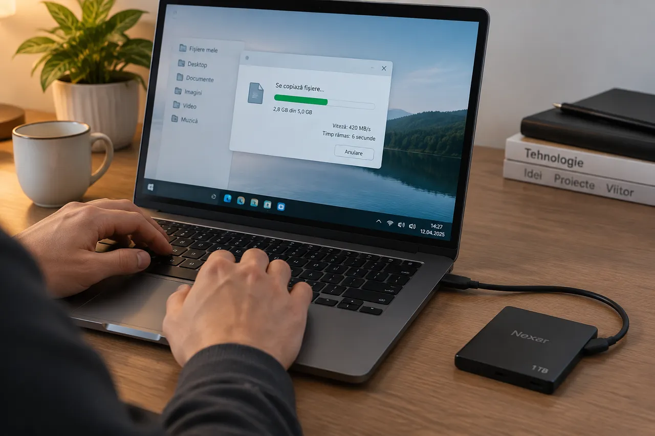 transfer rapid de date prin USB-C