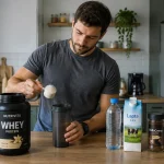 Whey amestecat cu apă lapte sau cafea pentru gust și digestie Whey amestecat cu apă lapte sau cafea pentru gust și digestie