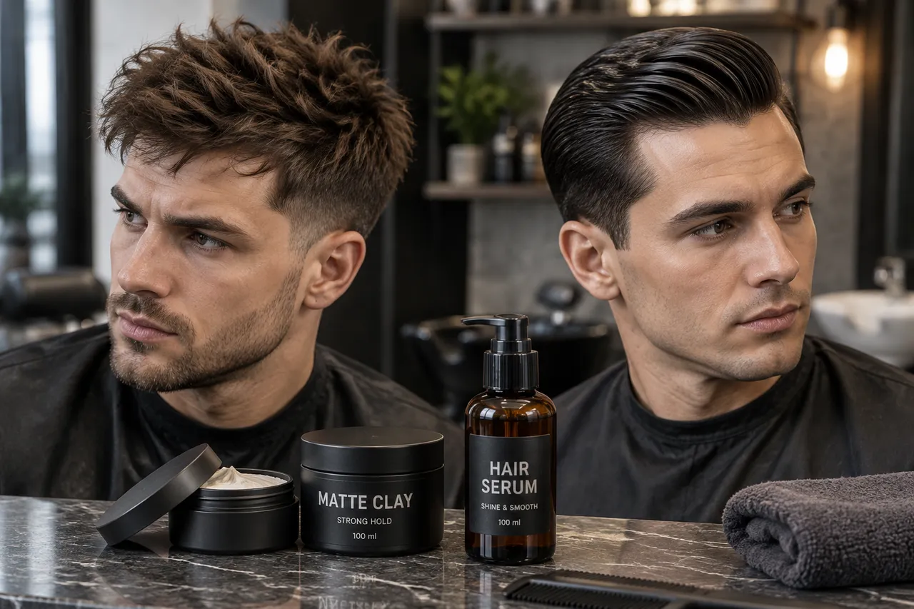 diferența dintre finisaj mat și lucios la părul bărbaților