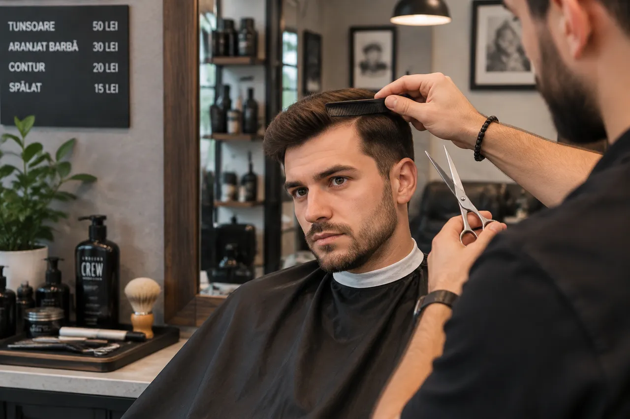 linie frontală retrasă și proporțiile feței