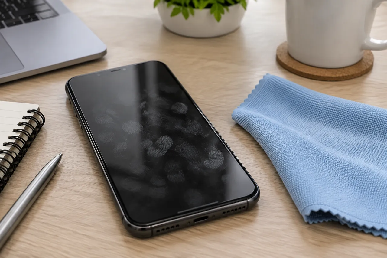 strat oleofob ecran smartphone și urme de degete