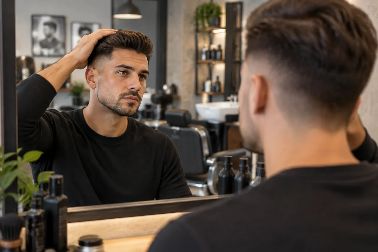 tunsoare masculină adaptată formei feței